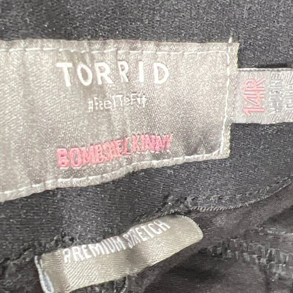 TORRID Bombshell Skinny Jeans Black Sz 14R NWT - Picture 6 of 8